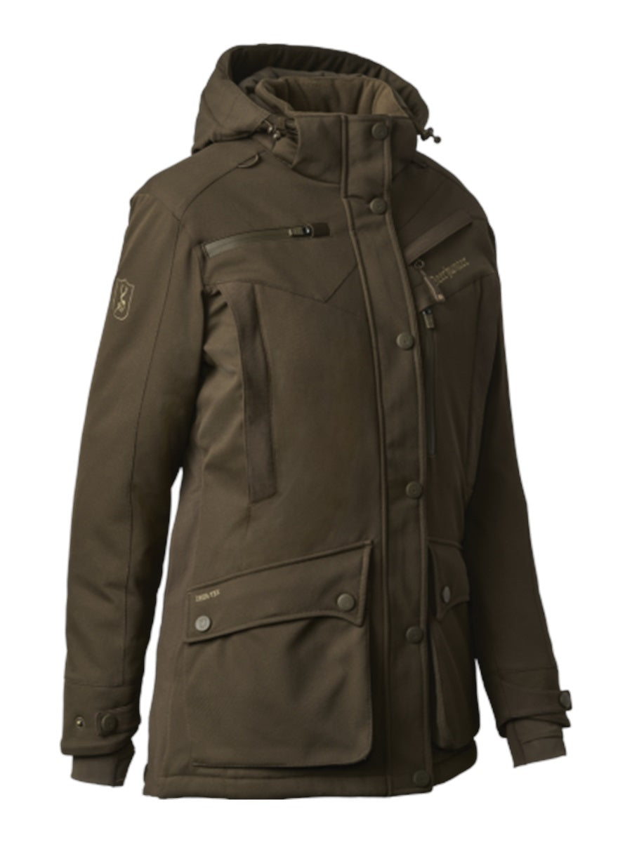 DEERHUNTER Lady Muflon Pro Winter Jacket - Womens - Art Green front flat lay