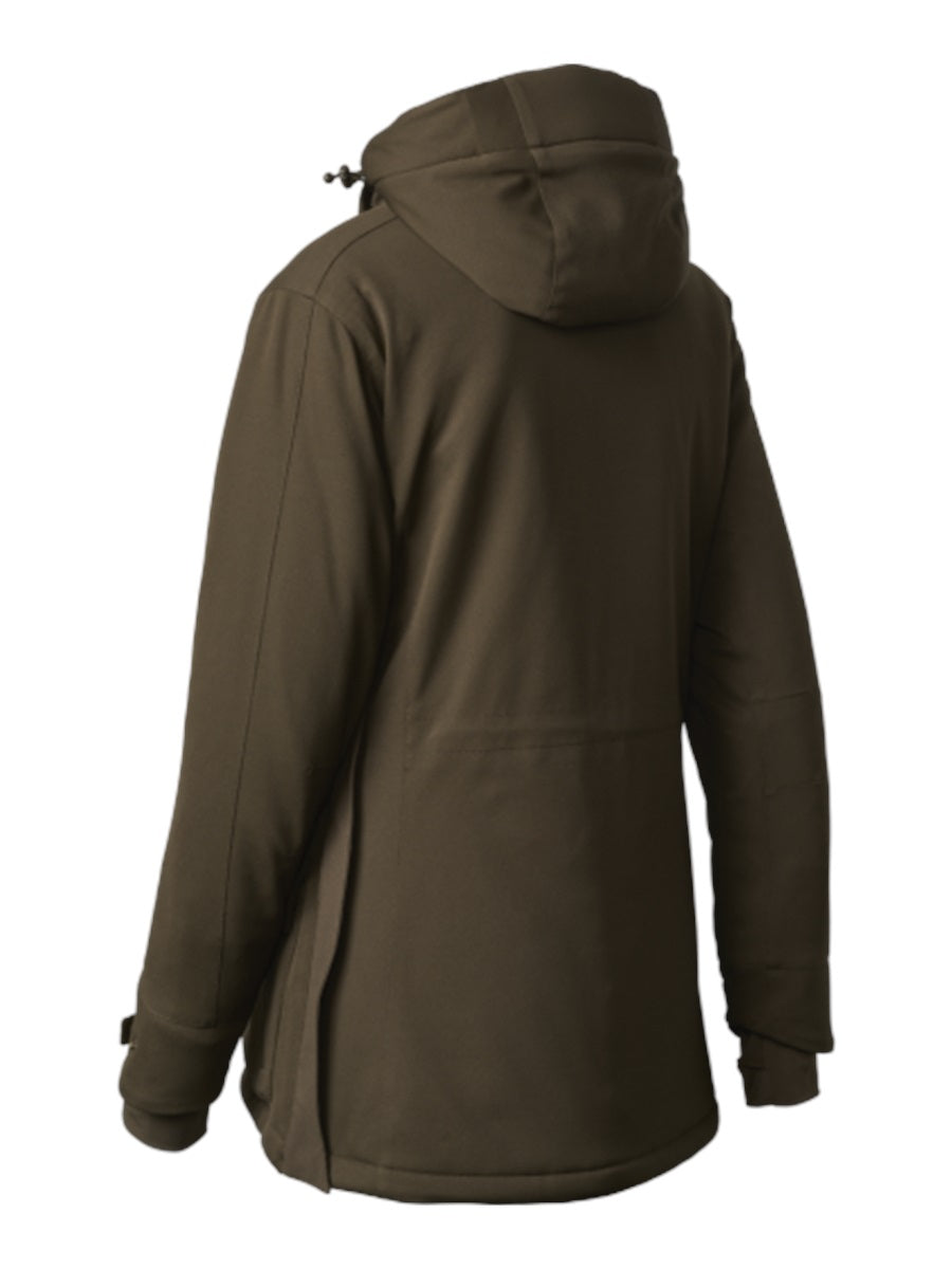 DEERHUNTER Lady Muflon Pro Winter Jacket - Womens - Art Green back flat lay