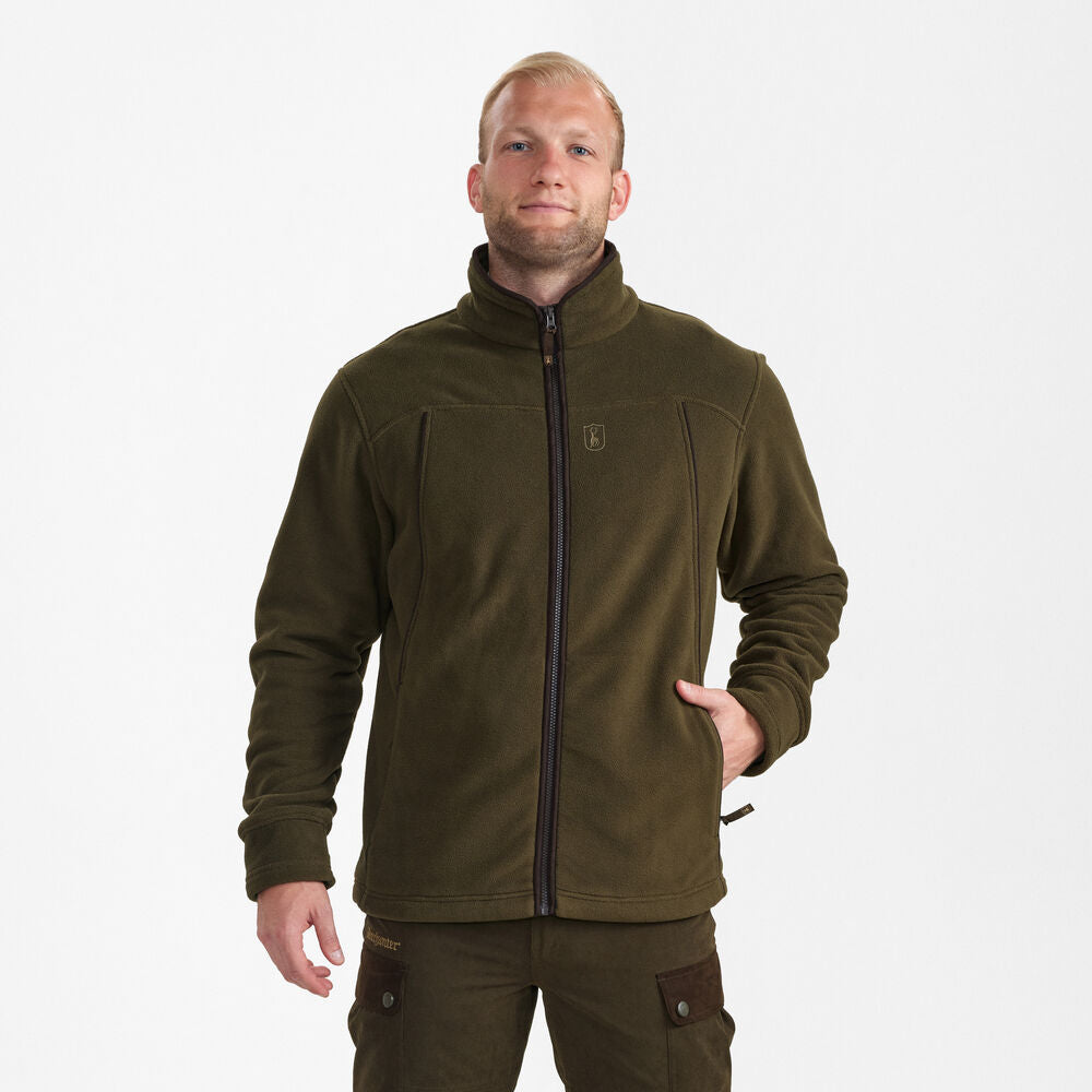 DEERHUNTER Eagle Fleece Jacket - Mens - Tarmac Green