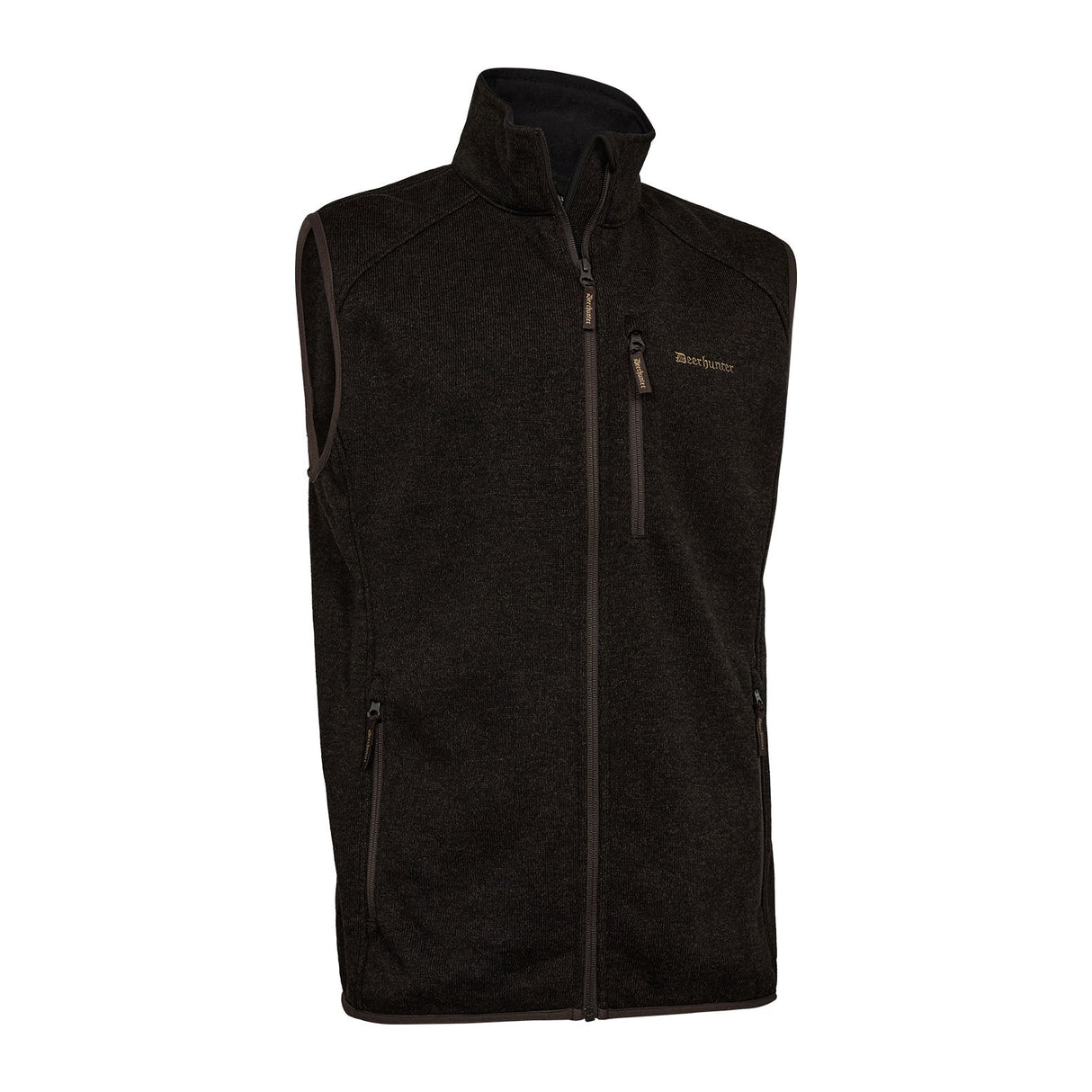 DEERHUNTER Moor Knitted Waistcoat - Mens - Brown Leaf
