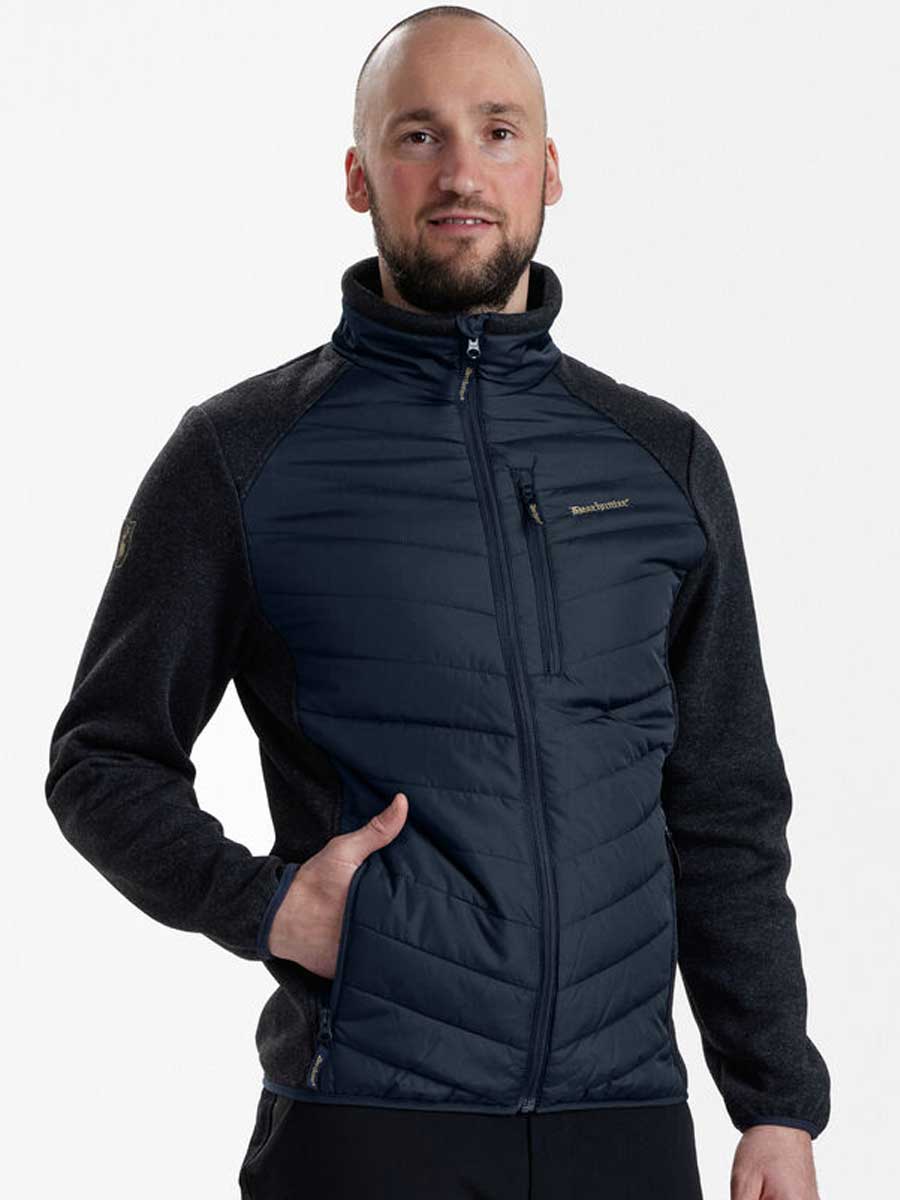 DEERHUNTER Moor Padded Jacket w.Knit - Mens - Dark Blue