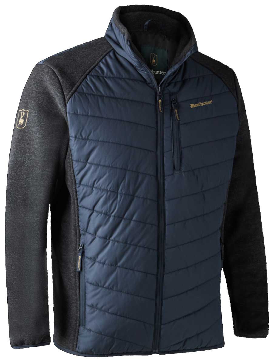 DEERHUNTER Moor Padded Jacket w.Knit - Mens - Dark Blue