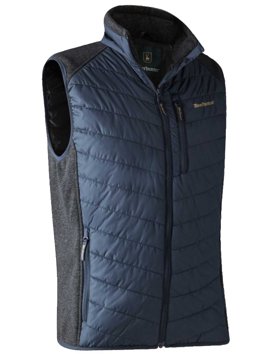 DEERHUNTER Moor Padded Waistcoat w.Knit - Mens - Dark BlueDEERHUNTER Moor Padded Waistcoat w.Knit - Mens - Dark Blue