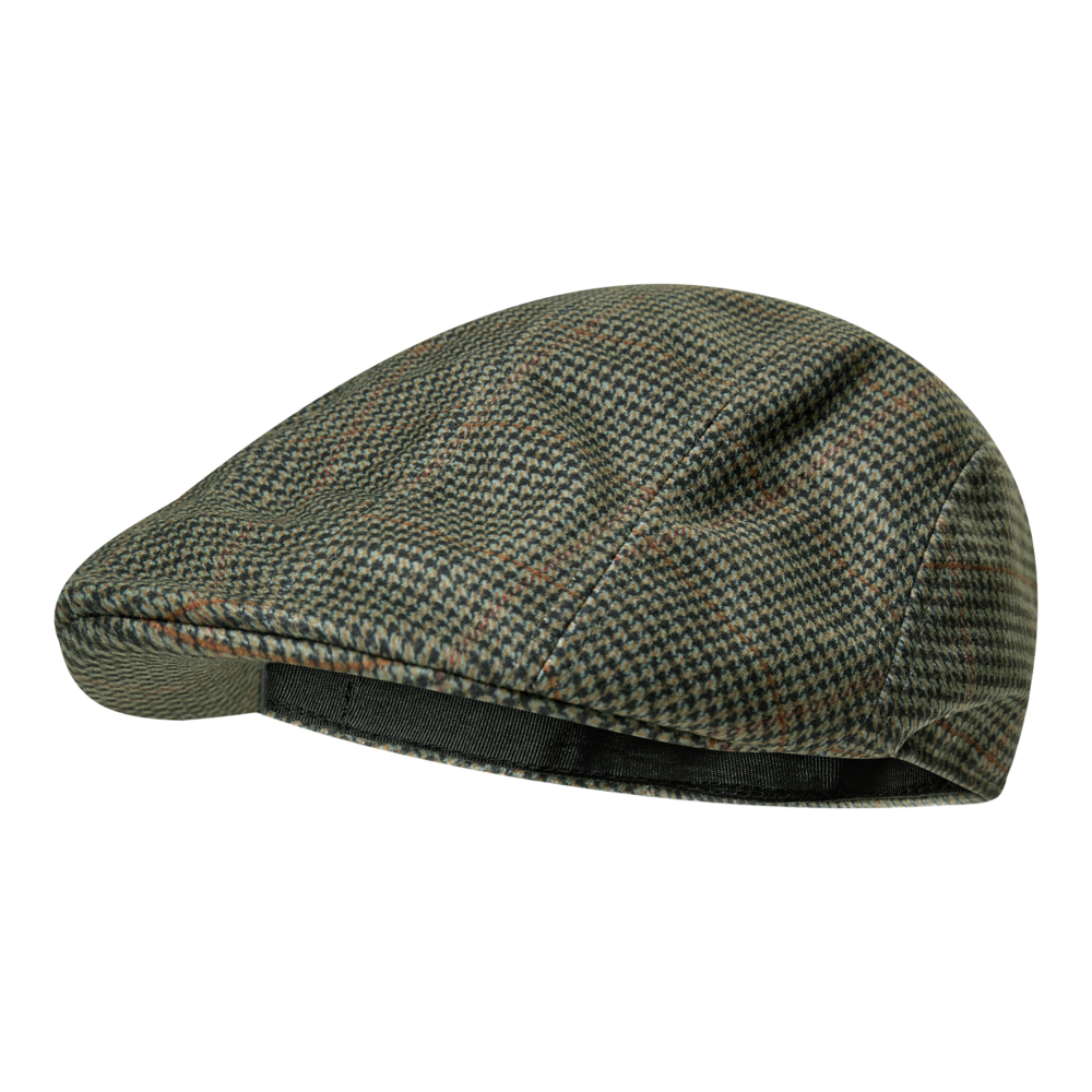 Deerhunter Pro Gamekeeper Flat Cap in Turf front view
