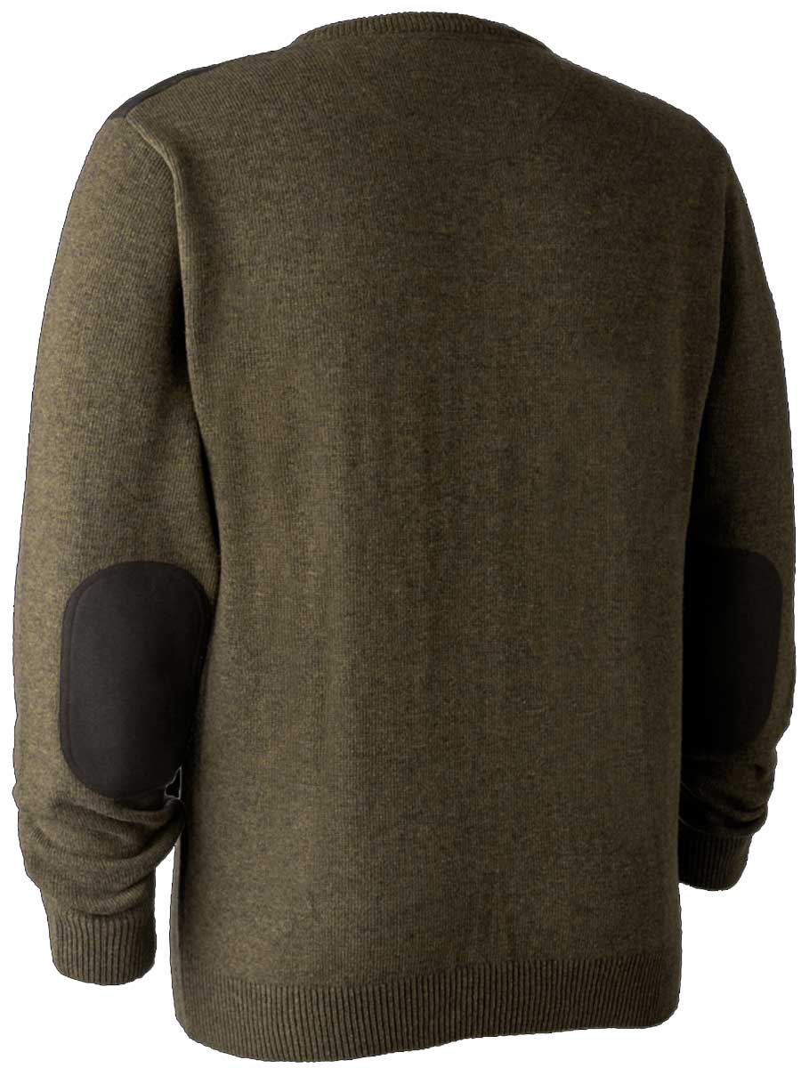 DEERHUNTER Sheffield Knit O-Neck Jumper - Mens - Cypress