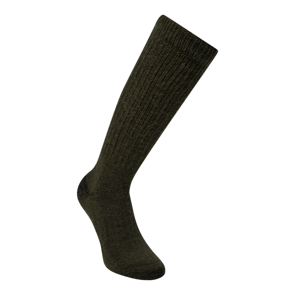 Deerhunter Wool Silk Socks in Forest Green - front view
