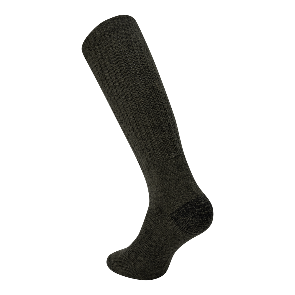 Deerhunter Wool Silk Socks in Forest Green - rear view