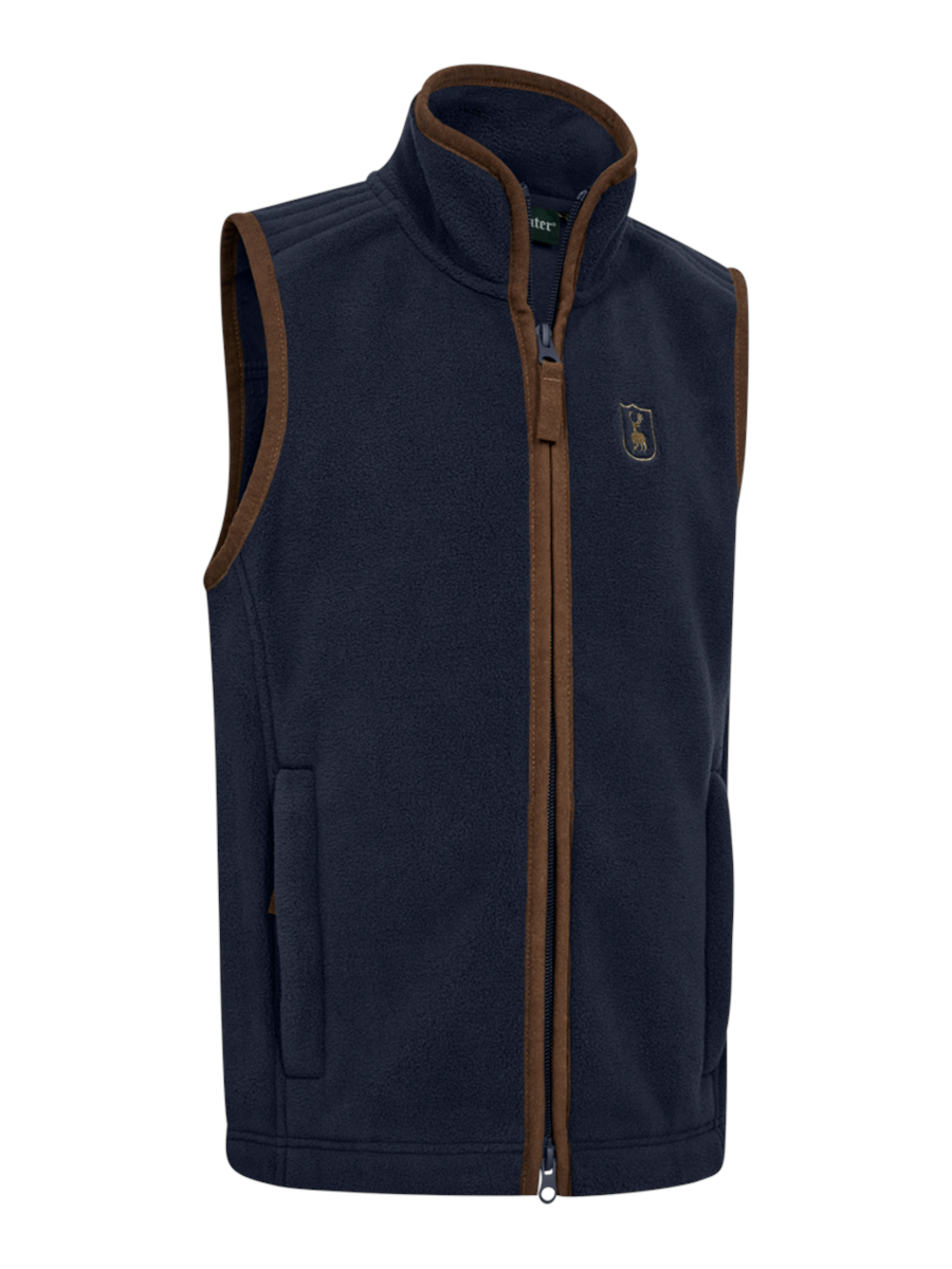 deerhunter youth cumbria fleece waistcoat dark blue 01 front flat lay d p f 4639 786 900x1200