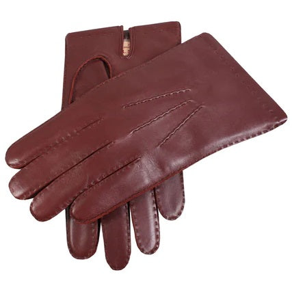 DENTS Chelsea Cashmere-Lined Leather Gloves - Mens Three-Point Handsewn - English Tan Dents