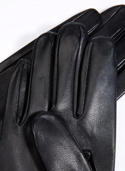 DENTS Daniel James Bond 007 Leather Gloves - Mens Unlined - Black Dents