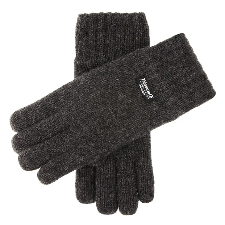 DENTS Durham Men’s Thinsulate-Lined Knitted Gloves – Charcoal