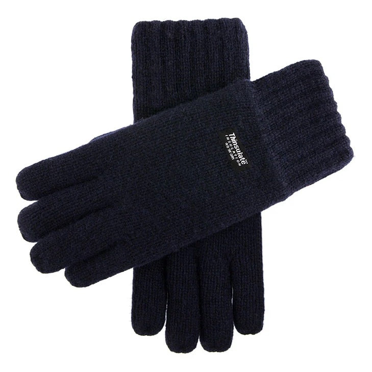 DENTS Durham Men’s Thinsulate-Lined Knitted Gloves – Navy