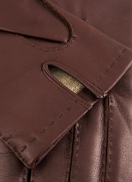 DENTS Chelsea Cashmere-Lined Leather Gloves - Mens Three-Point Handsewn - English Tan Dents