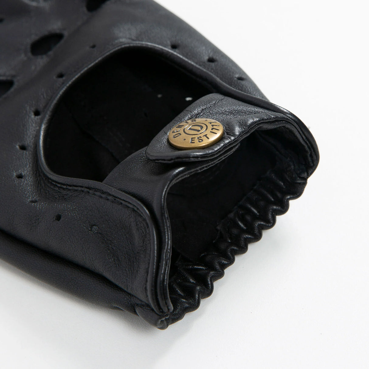 DENTS Delta Men's Classic Leather Driving Gloves - Black