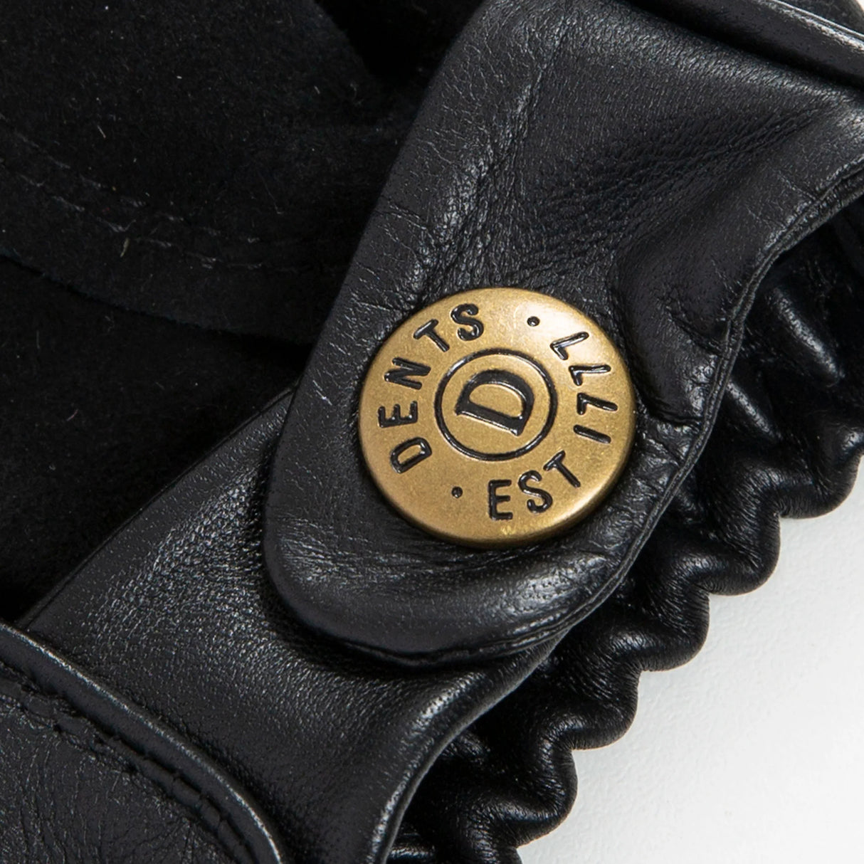 DENTS Delta Men's Classic Leather Driving Gloves - Black