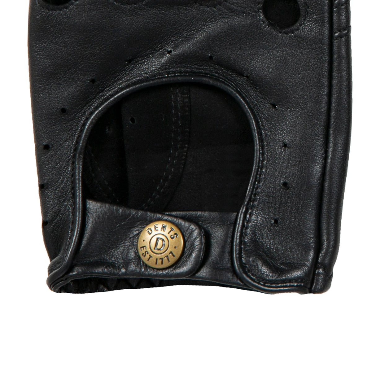 DENTS Delta Men's Classic Leather Driving Gloves - Black