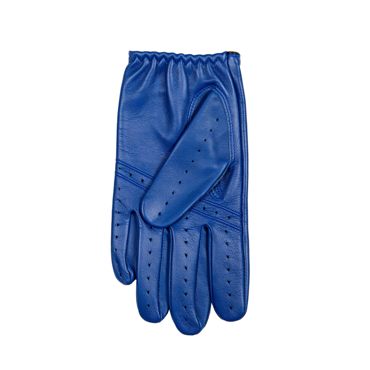 DENTS Delta Men's Classic Leather Driving Gloves - Royal Blue & Black