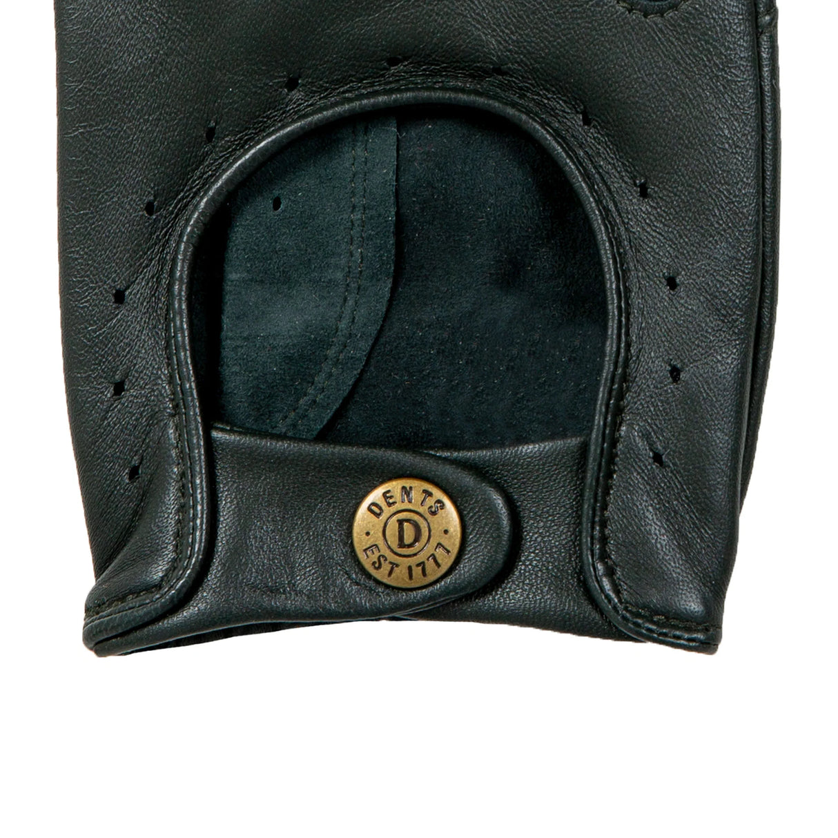 DENTS Delta Men's Classic Leather Driving Gloves - British Racing Green