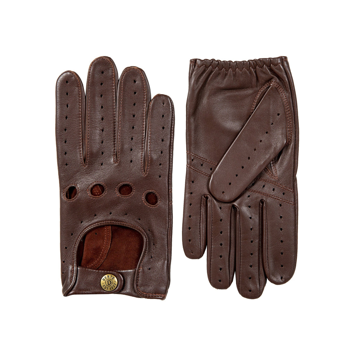 DENTS Delta Men's Classic Leather Driving Gloves - English Tan