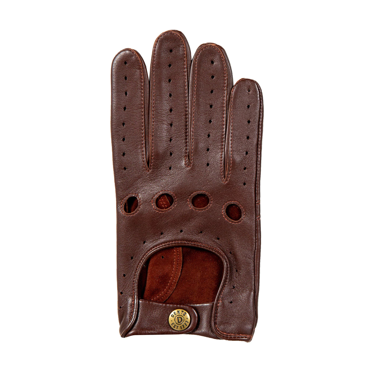 DENTS Delta Men's Classic Leather Driving Gloves - English Tan