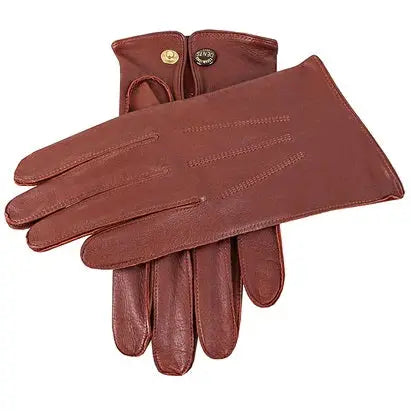 DENTS Sandhurst Three-Point Leather Officer's Gloves - English Tan Dents