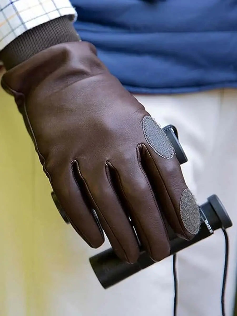 DENTS Royale Shooting Gloves - Leather & Silk Lined - Brown