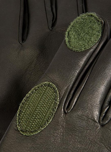DENTS Royale Heritage Silk-Lined Leather Shooting Gloves - Mens - Olive Dents