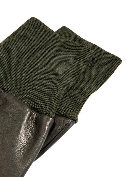 DENTS Royale Heritage Silk-Lined Leather Shooting Gloves - Mens - Olive Dents