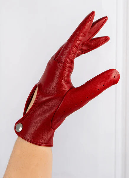 DENTS Thruxton Leather Driving Gloves - Ladies - Berry Dents