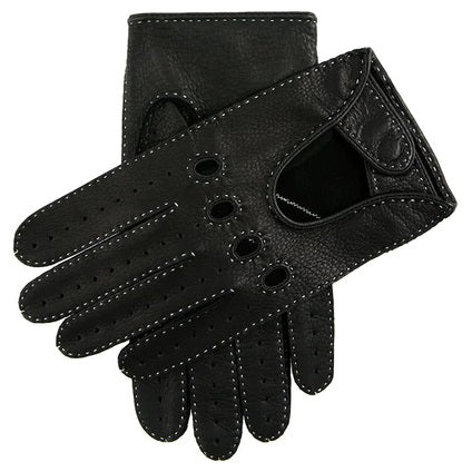 DENTS Winchester Deerskin Driving Gloves - Mens Unlined - Black Dents