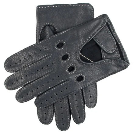 DENTS Winchester Deerskin Driving Gloves - Mens Unlined - Navy Dents