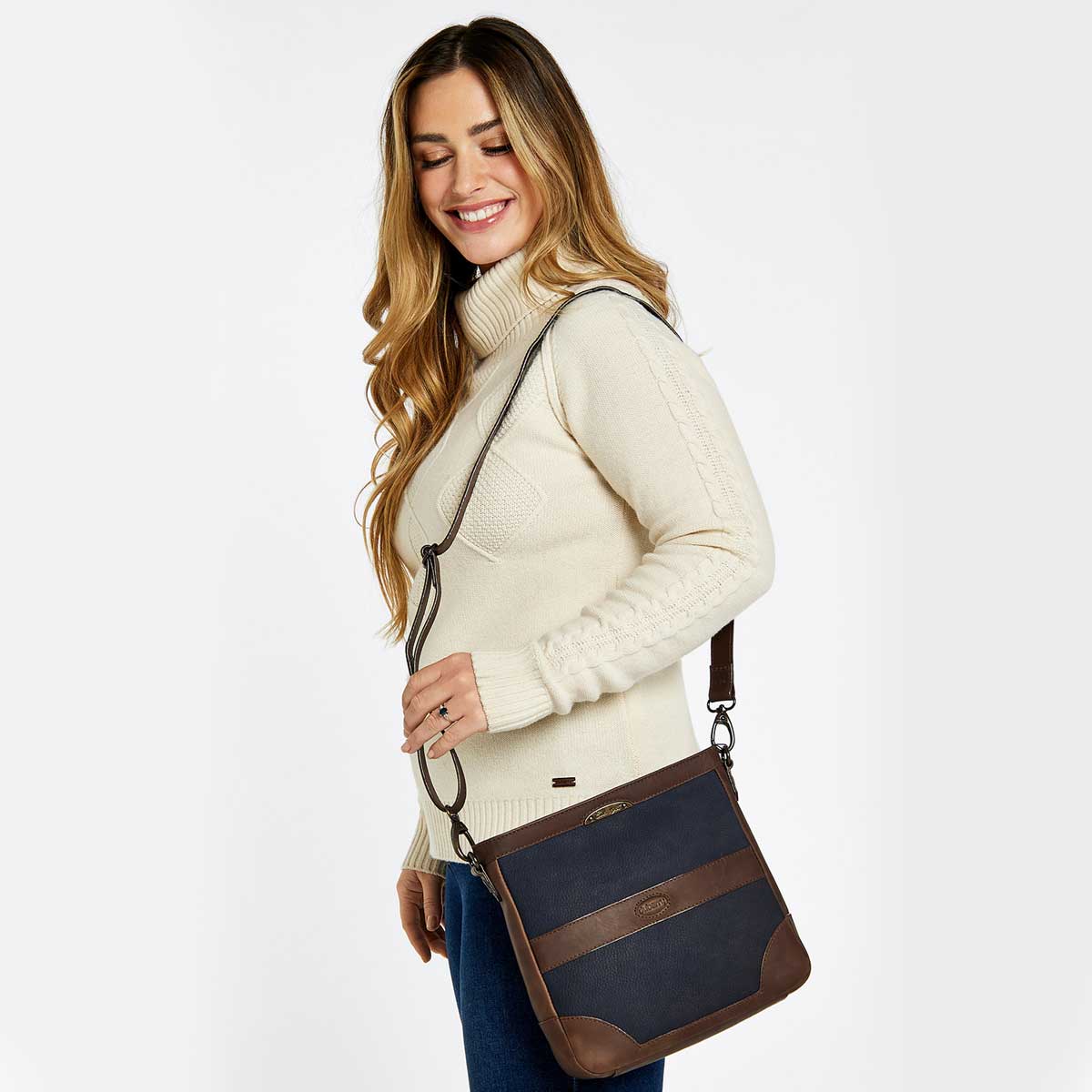 DUBARRY Ardmore Leather Handbag - Women's - Navy & Brown