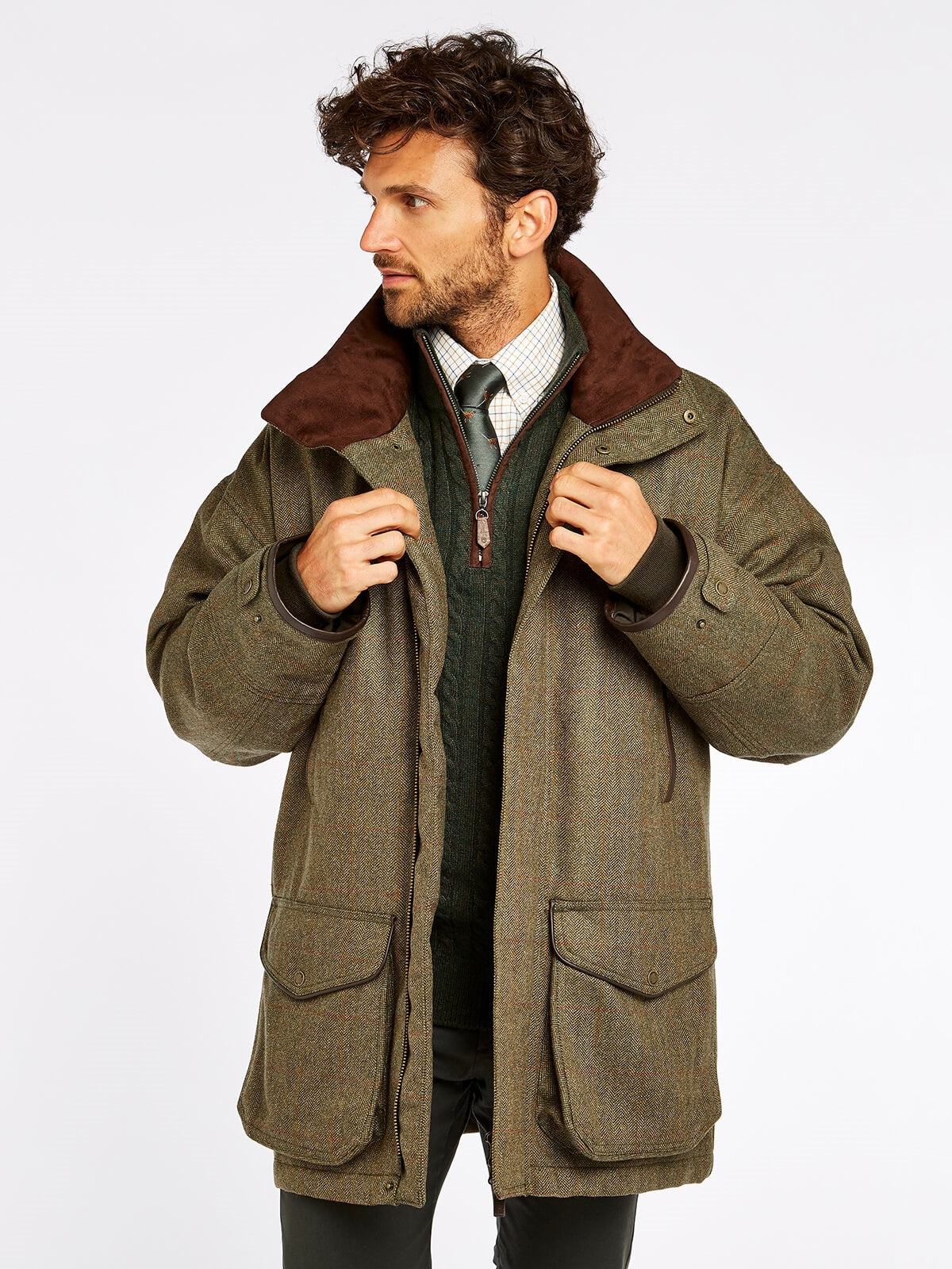 DUBARRY Ballinturbet Shooting Jacket - Mens Tweed - Cedar Dubarry