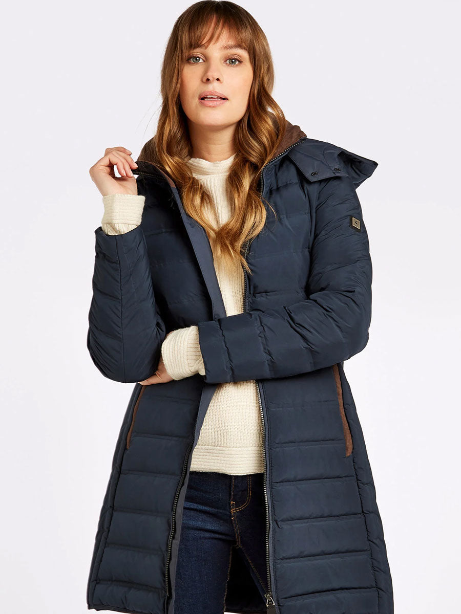 DUBARRY Ballybrophy Long Quilted Jacket - Women's - Navy