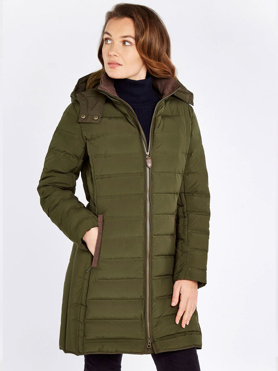 DUBARRY Ballybrophy Long Quilted Jacket - Women's - Olive