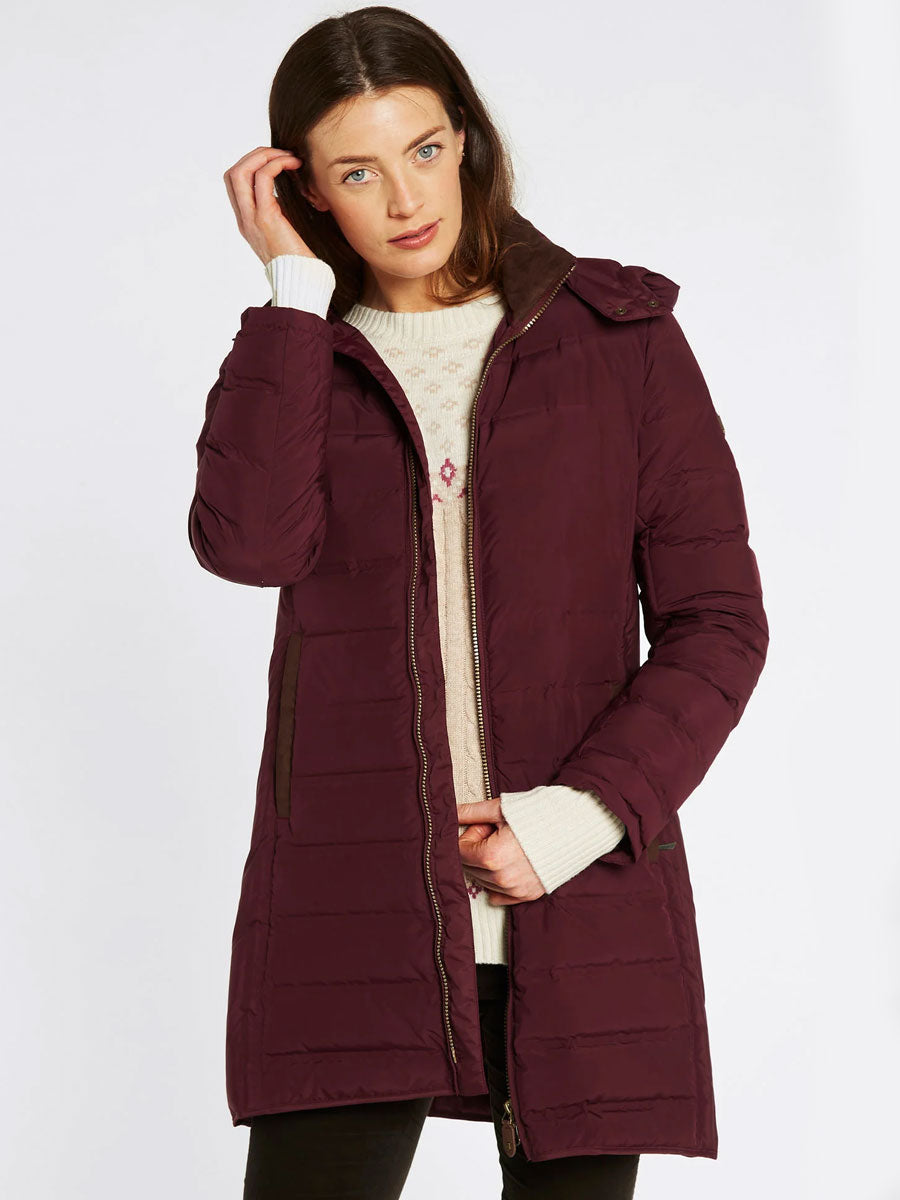 DUBARRY Ballybrophy Long Quilted Jacket - Women's - Ox Blood