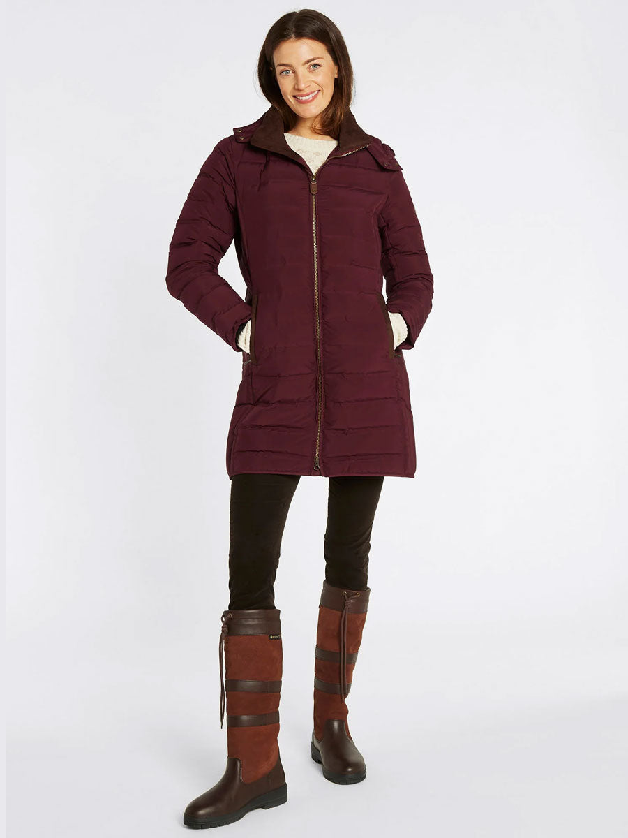 DUBARRY Ballybrophy Long Quilted Jacket - Women's - Ox Blood