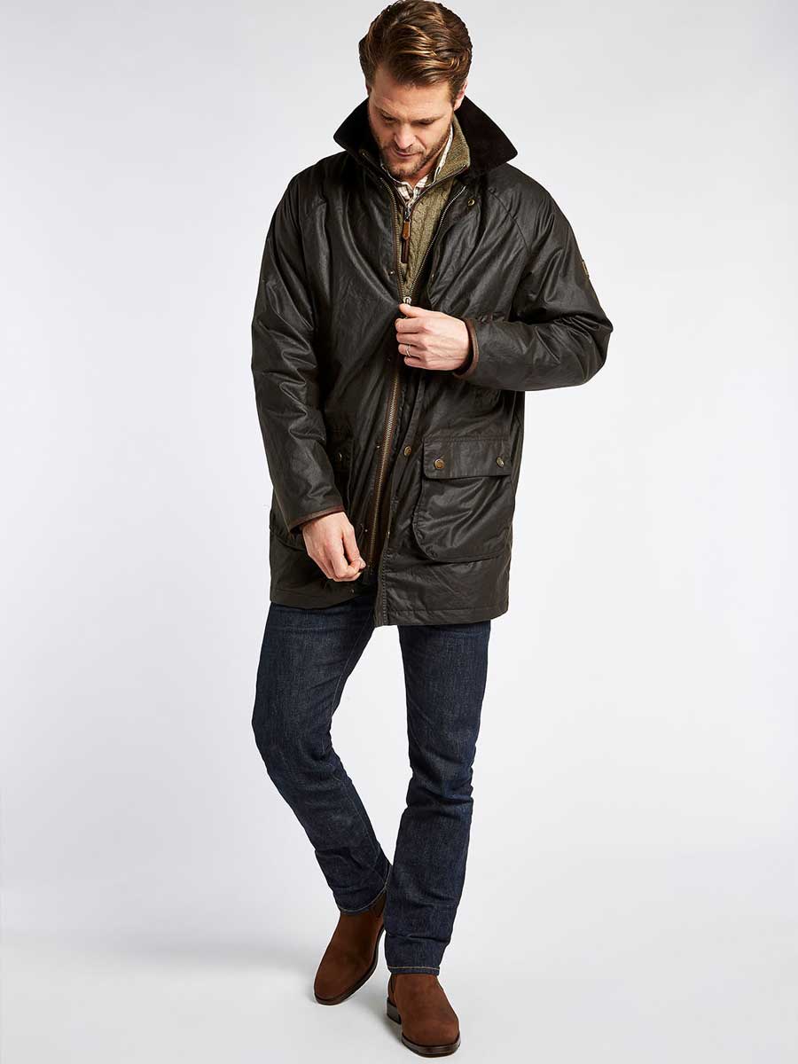 DUBARRY Brunswick Wax Jacket - Mens - Verdigris Dubarry