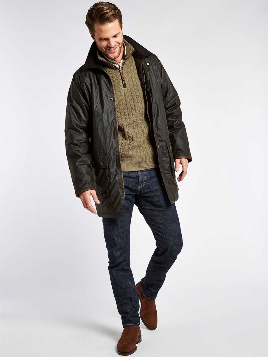 DUBARRY Brunswick Wax Jacket - Mens - Verdigris Dubarry