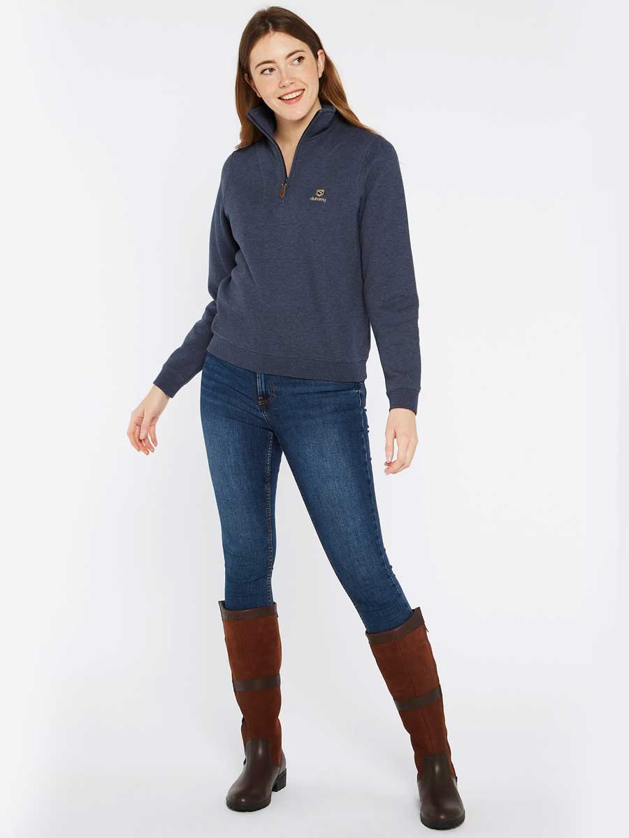 DUBARRY Castlemartyr 1/4 Zip Neck Sweater - Women's - Denim