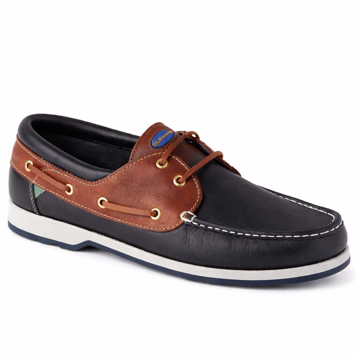 DUBARRY Commander Deck Shoes - Mens - Navy / Brown - front view