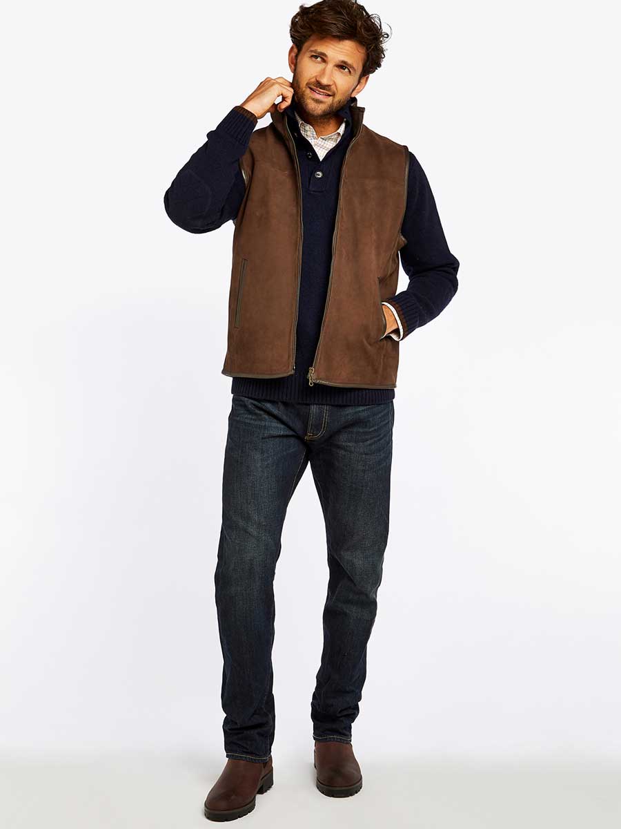 DUBARRY Dunhill Leather Gilet - Mens - Walnut Dubarry