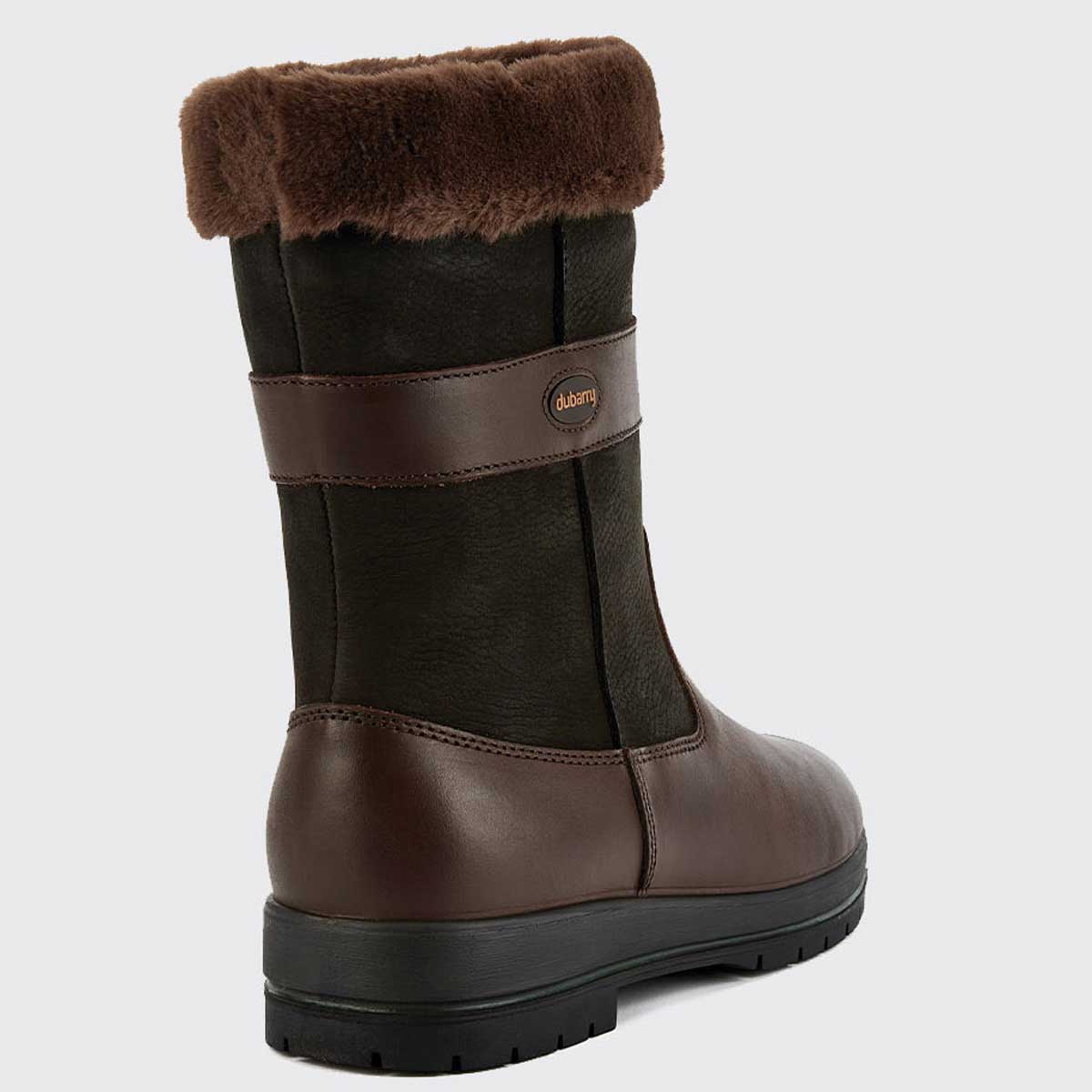 DUBARRY Foxrock Fur Lined Country Boots - Black/Brown