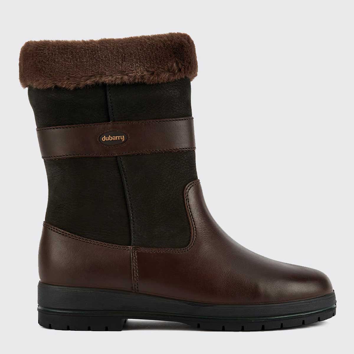 DUBARRY Foxrock Fur Lined Country Boots - Black/Brown