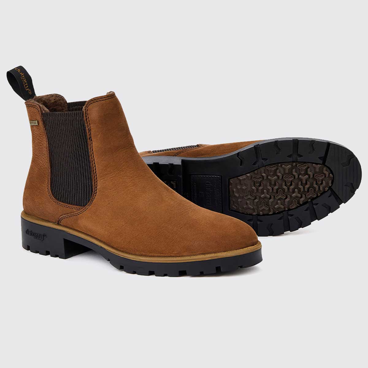 DUBARRY Kilcommon Fur Lined Women's Chelsea Boots - Walnut