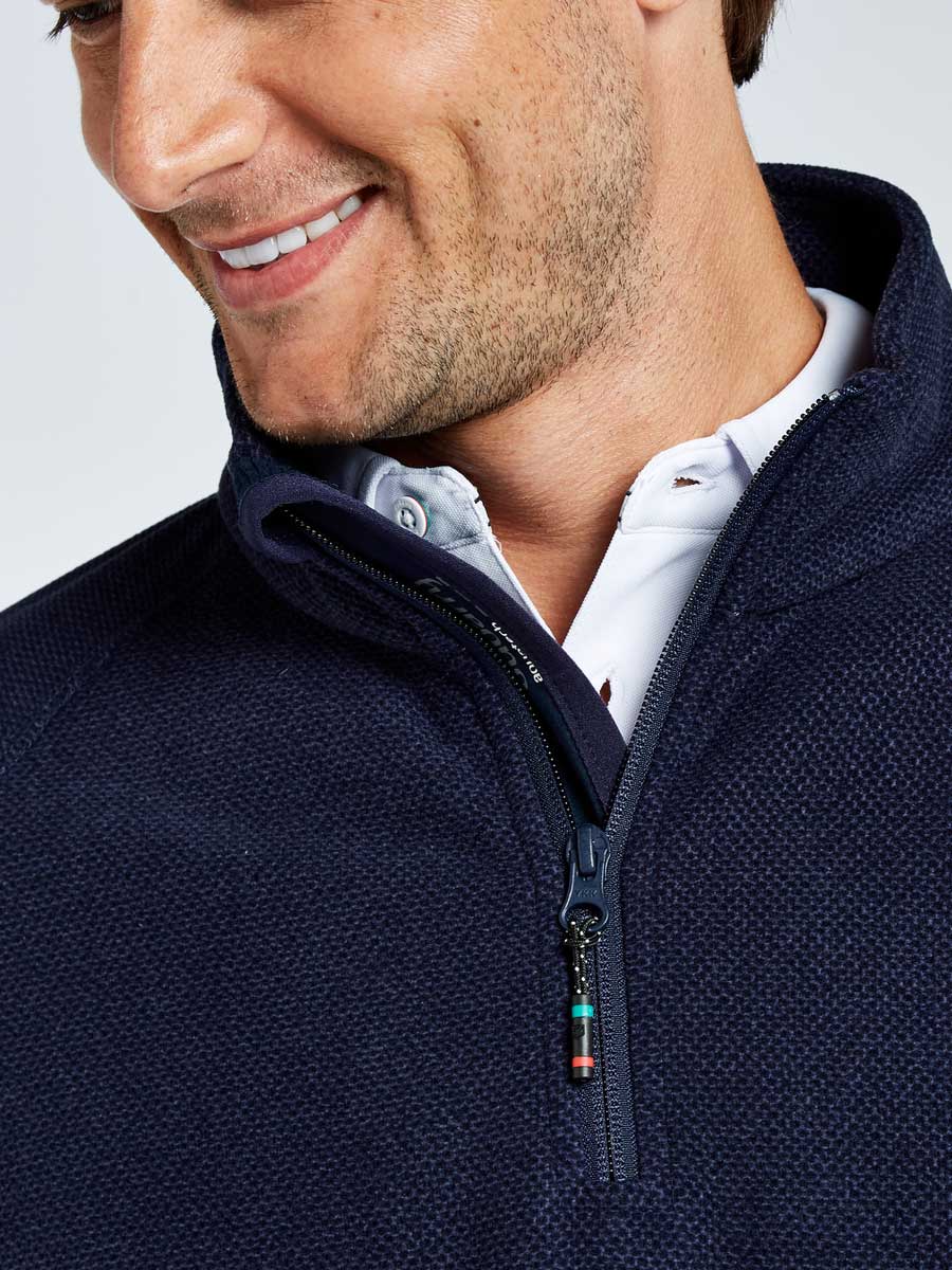 DUBARRY Monaco Unisex Quarter-Zip Technical Fleece - Navy