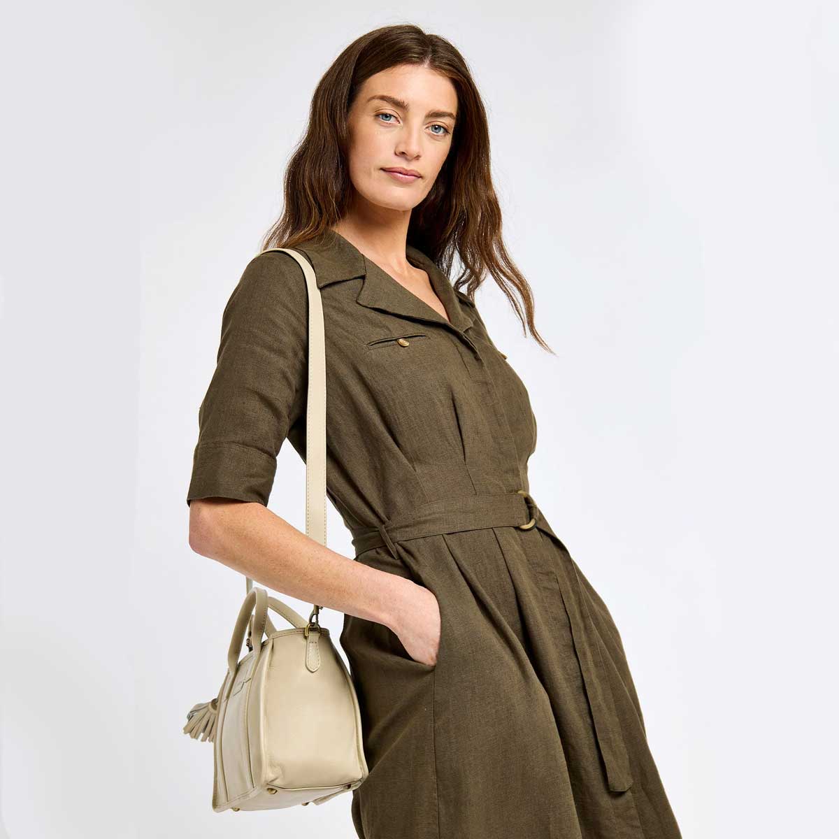 DUBARRY Ramelton Medium Size Leather Handbag - Women's - Oyster