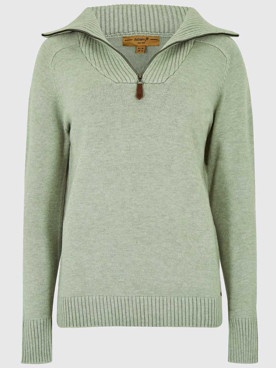 DUBARRY Rosmead Zip Neck Sweater - Women's - Sage