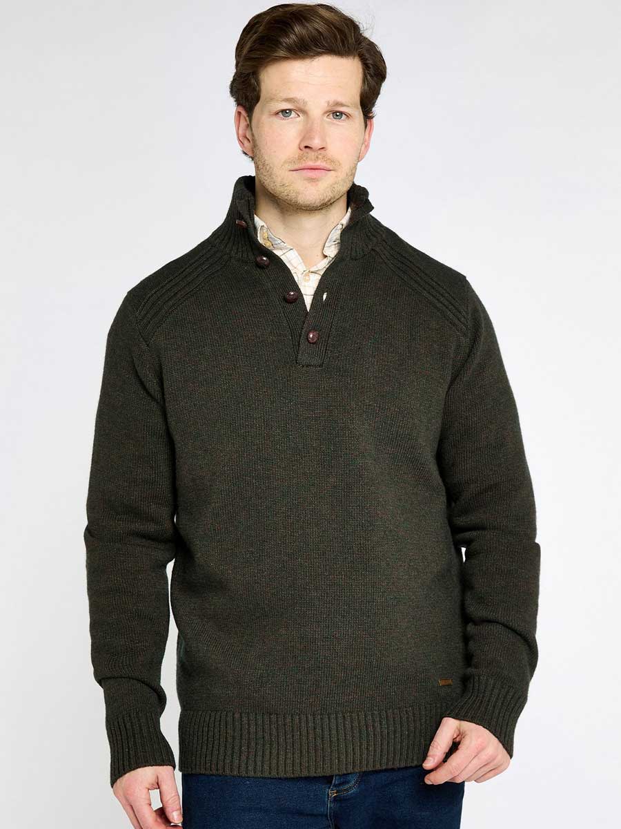 DUBARRY Shields Button Neck Sweater - Men's - Olive