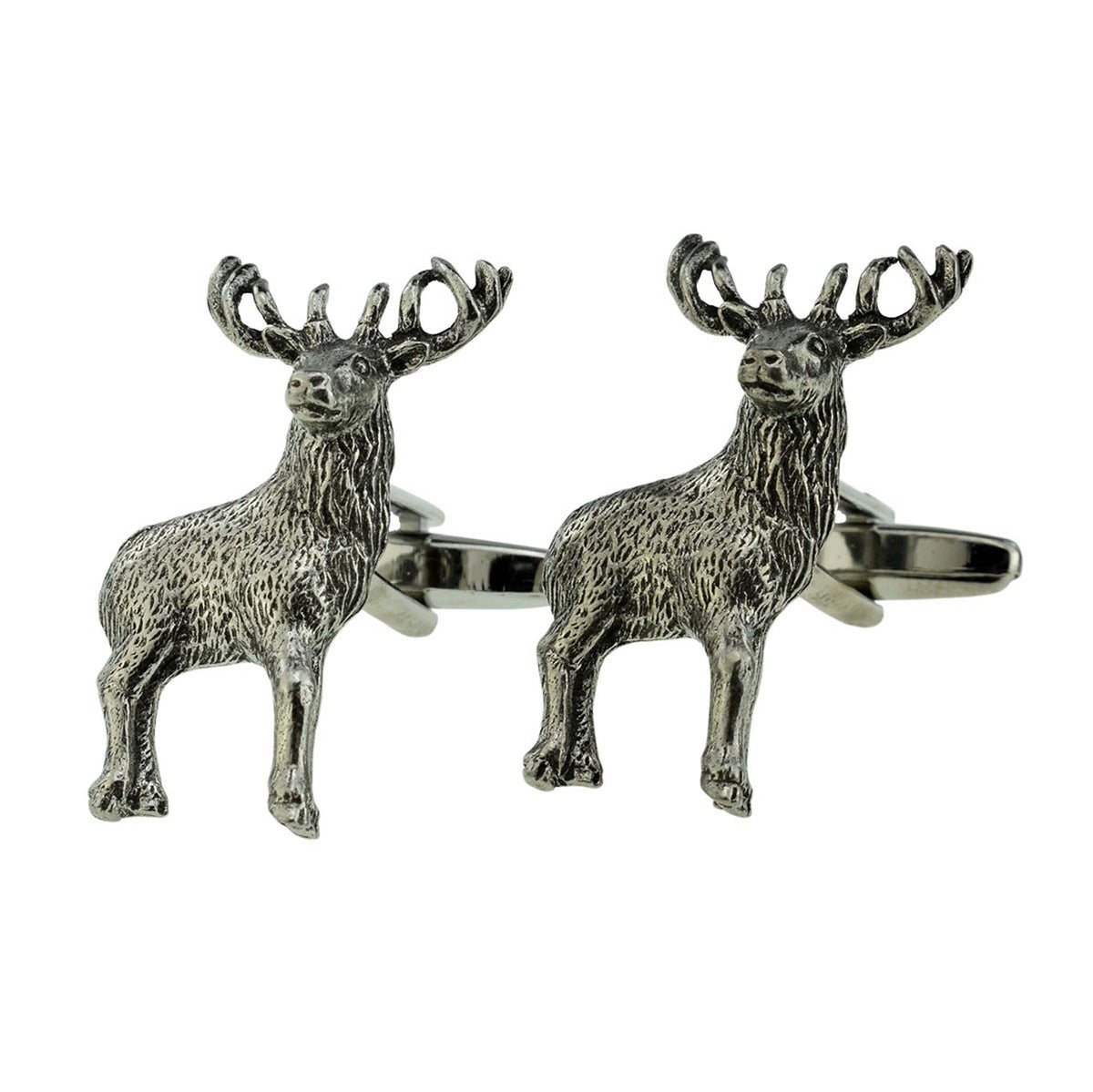 FARLEY'S Standing Stag Cufflinks - English Made Pewter